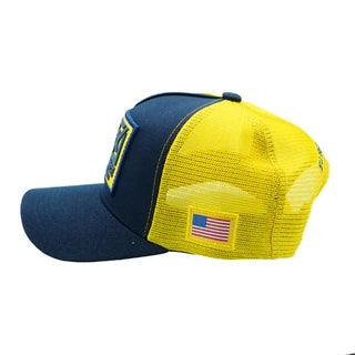 Boné Trucker Exclusivo - Azul e Amarelo - CX Nutrition Varejo