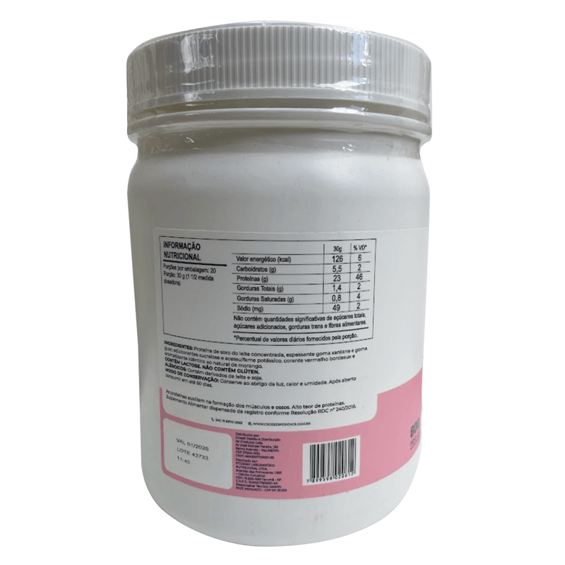 Whey Protein Concentrado - Mousse de Morango - 600g - CX Nutrition Varejo