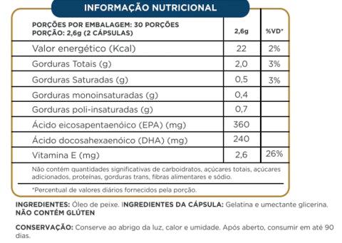Ômega 3 - Selo MEG3® - 60 Cápsulas - CX Nutrition Varejo
